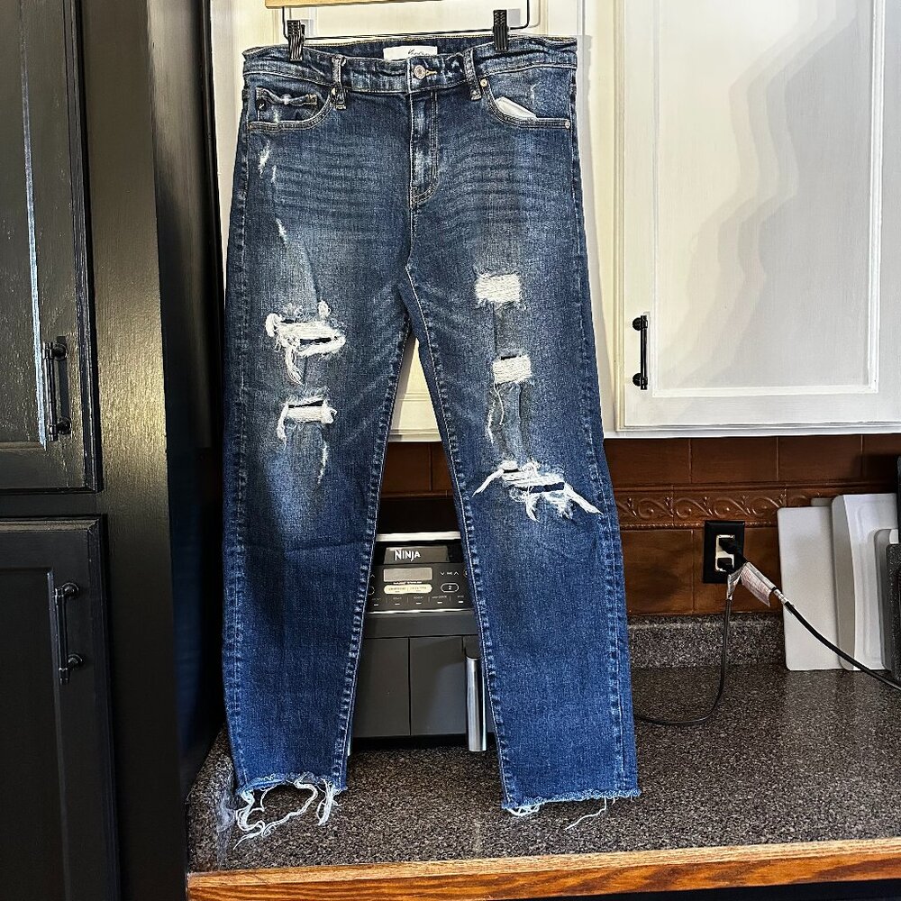 Kancan Distressed Crop Straight Jeans Size 11/29